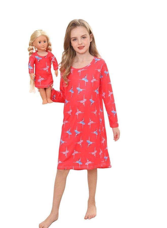 Bow Dream Girl Dress Cute and Matching American Girl Doll Clothes Accessories for Girls Dresses Set Dancing Girl Size 140 - Image 1